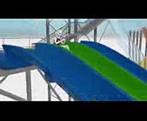 Elsa & Baby Elsa on Water Slides! (Superhero Frozen Animation)
