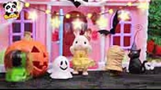 Halloween Monsters Ask for Candies  Trick or Treat  Baby Panda Plays Candy Machine  BabyBus
