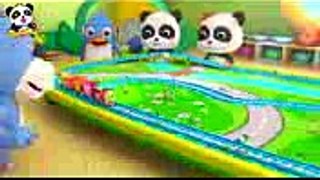 Baby Panda Learns How to Play Toy Train  Learn Shapes & Colors  Kids Songs  BabyBus