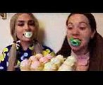 3 Bad Babies Annabelle & Victoria Vs Baby Daddy Real Food Fight Toy Freaks Family