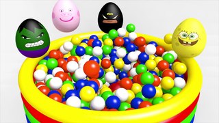 Learn Colors for Children Toddlers Kids Babies with 3D Color Balls Surprise Eggs Duck