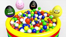 Learn Colors for Children Toddlers Kids Babies with 3D Color Balls Surprise Eggs Duck