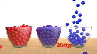 Learn Colors With 3D Colorfull Balls in the Glass Bowl Show For Kids, Fun With Colorfull Balls 3D