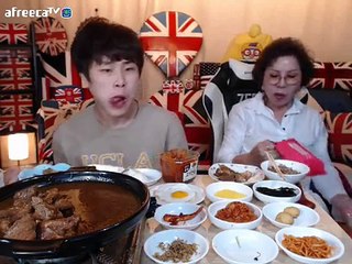 BJ꽃돼지 엄마랑 돼지갈비찜+시장반찬 먹방