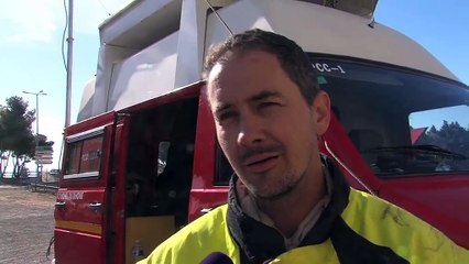 Le Commandant Eric Rodriguez au micro d'Ulrich Téchené