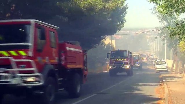 L'intervention des pompiers filmée par Fred Munos.