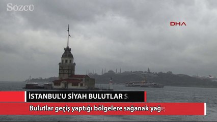 Tarihi yarım adayı saran bulutlar Üsküdar'dan böyle görüntülendi