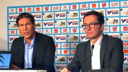 Rudi Garcia en compagnie de Jacques-Henri Eyraud à la Commanderie
