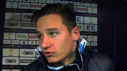 Laa déception de FLorian Thauvin après l'élimination de L'OM en 8è de finale de la Coupe de la Ligue