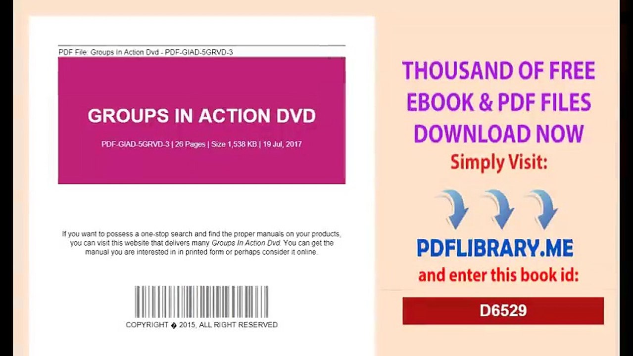 Groups In Action Dvd