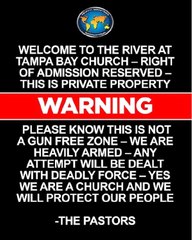 Florida'da Bir Kilise Kapılarına "Silahlıyız" Tabelası Astı