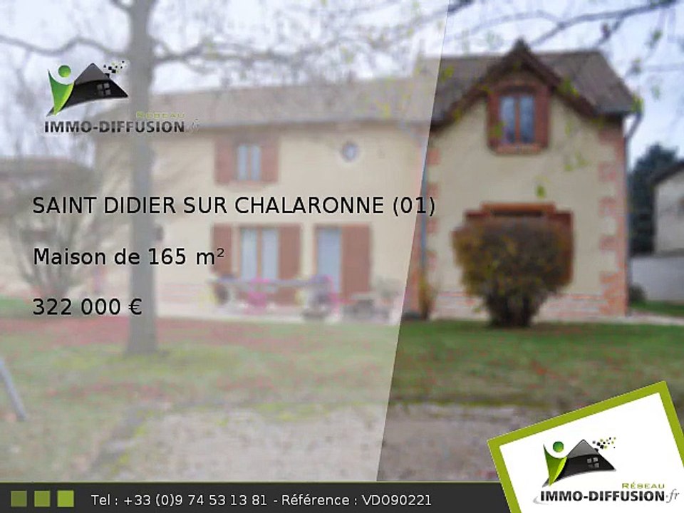 Maison A vendre Saint didier sur chalaronne 165m2 - 322 000 Euros