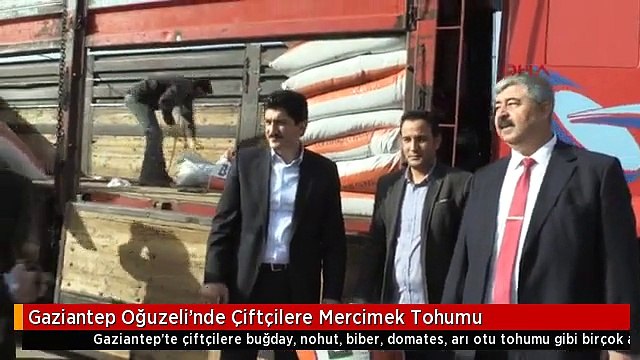 Gaziantep Oğuzeli'nde Çiftçilere Mercimek Tohumu