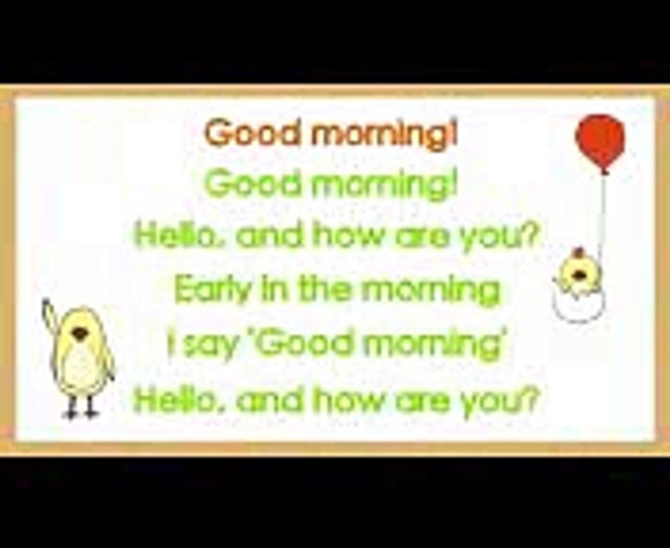 Good Morning Song For Kids With Lyrics The Singing Walrus 2 Video Dailymotion The good morning song free mp3 download. dailymotion