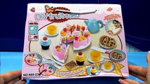 Play House DIY Kitchen Toys Unboxing Fruit Birthday Cake & Tea Cups Playset Creative Assembling Toy