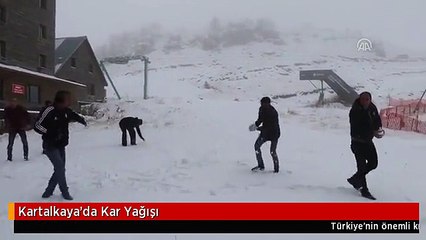 Kartalkaya'da Kar Yağışı