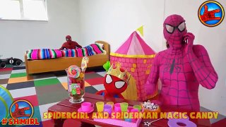 Spiderman LOVES Pink Spidergirl valentines day! Frozen Elsa Spider-man Superheroes in real life