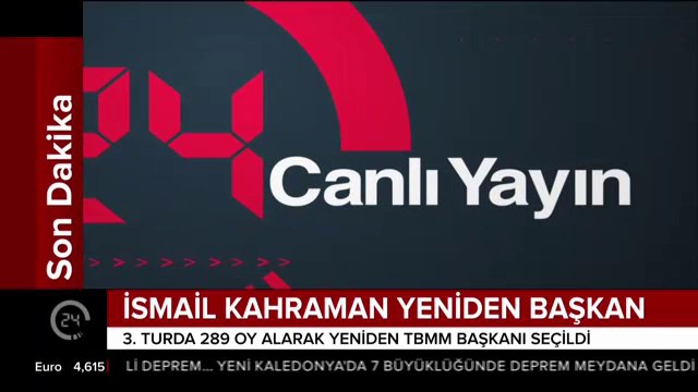 #SONDAKİKA İsmail Kahraman yeniden Meclis Başkanı seçildi