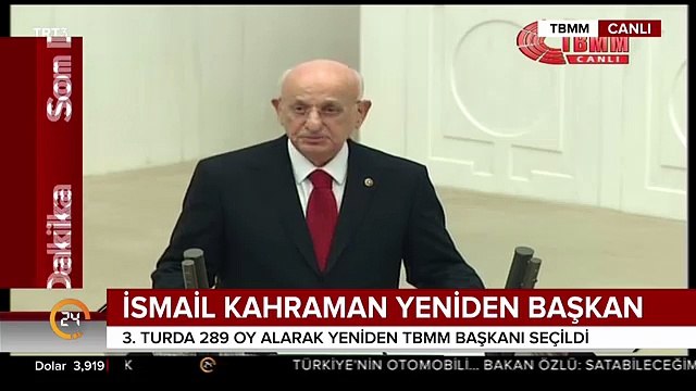 İsmail Kahraman yeniden Meclis Başkanlığı'na seçildi