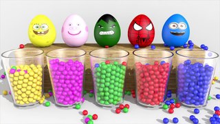 Learn Colors with Surprise Eggs Super Hero & Toilet Funny Prank - 3D Cartoon