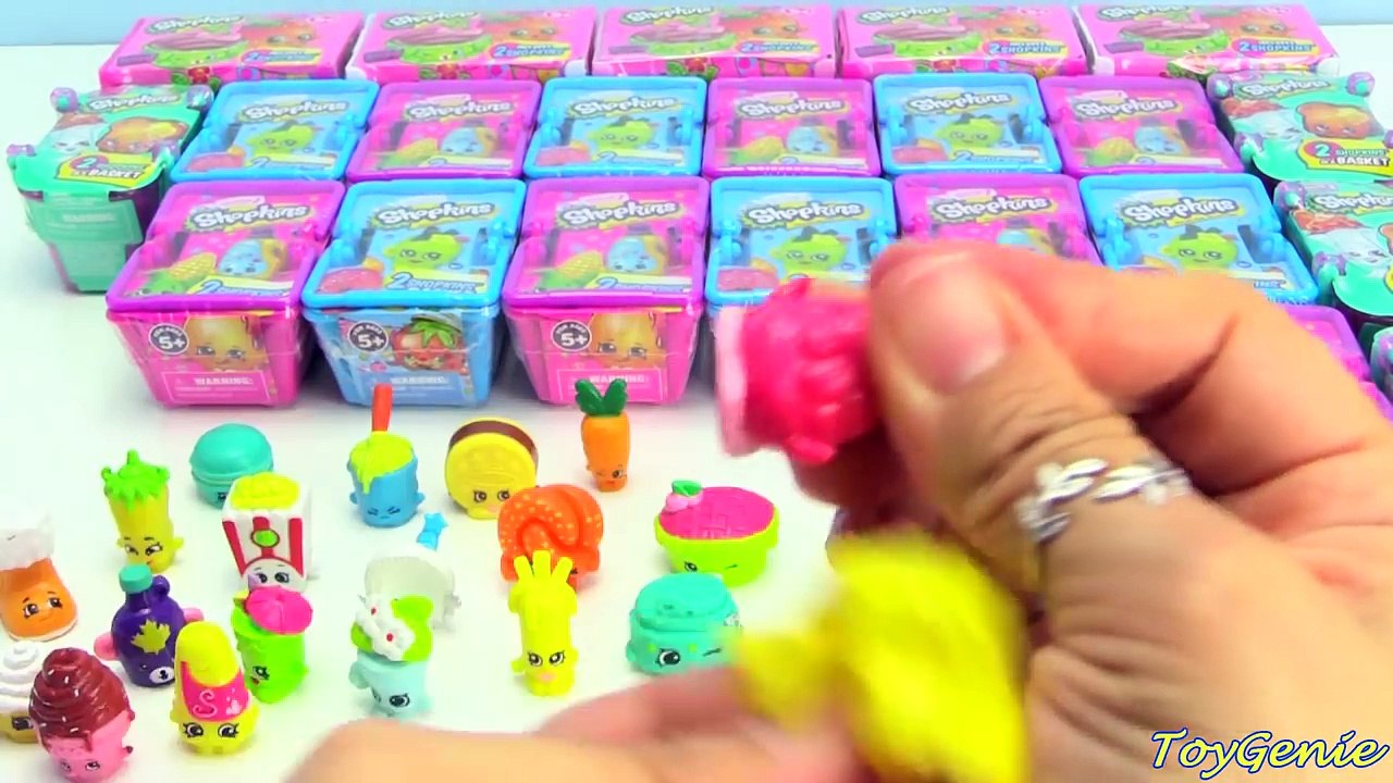 Shopkins Season 1 2 3 4 Blind Baskets Opening Toy Genie Surprises