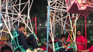 SHAH RUKH KHAN AND ABRAM ON A ROLLER COASTER