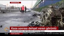 Kaza sonrası dehşet veren görüntü