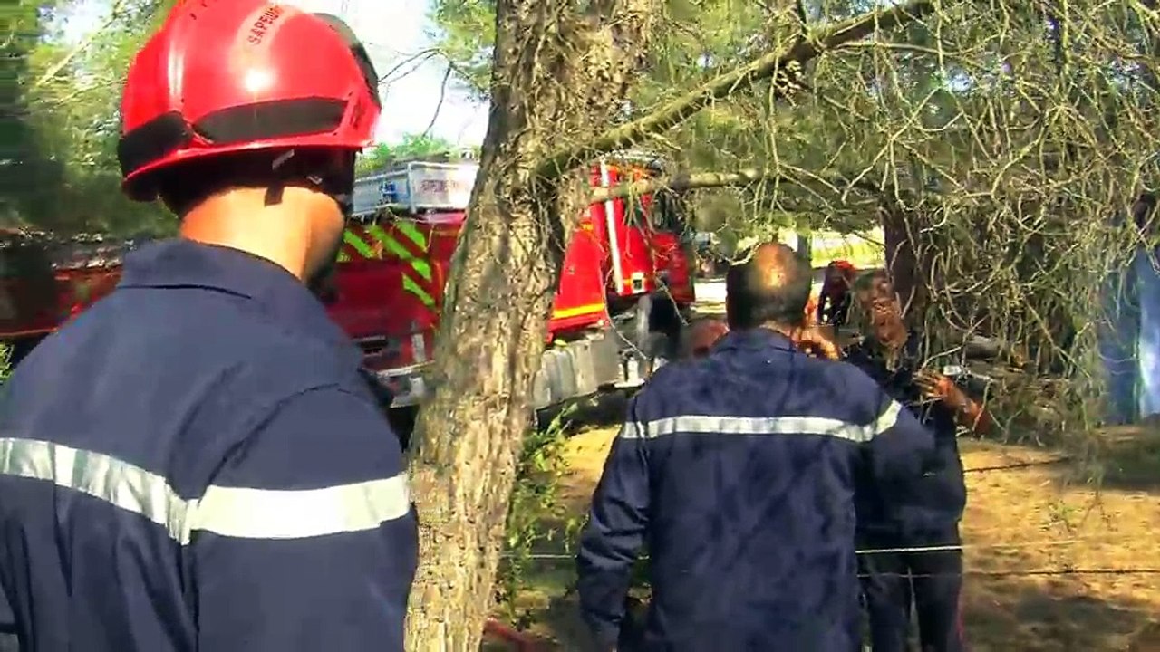 Quelques images de l'intervention des pompiers