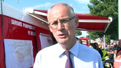 Le point sur la situation de l'incendie de Carro par le préfet Stéphane Bouillon