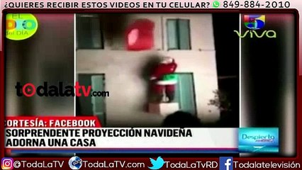Sorpréndete proyección navideña adorna una casa-Despierta América-Video