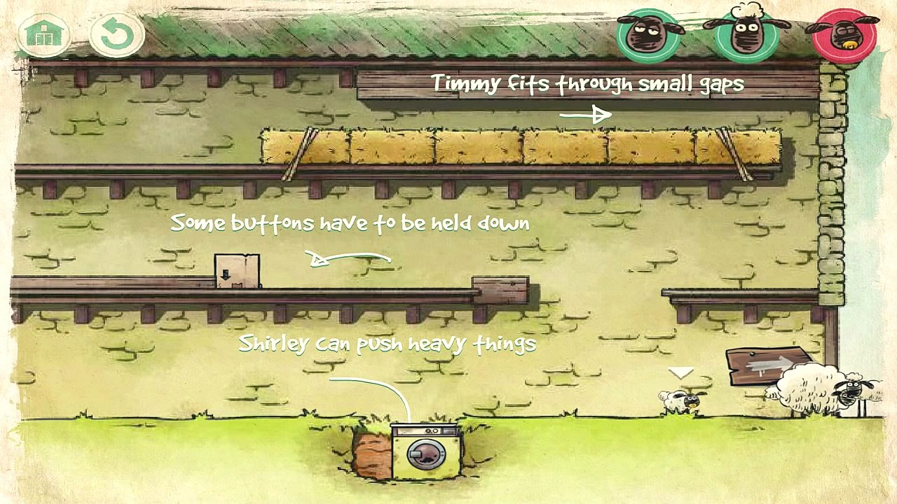 ТРИ ОВЕЧКИ в подземелье. Часть 1. ИГРА барашек ШОН на Игрули TV. Мультик для детей