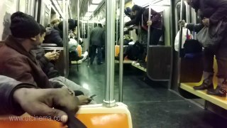 A fun ride in A train to Far Rockaway with a Rat. NYC Subway Nov, 2017