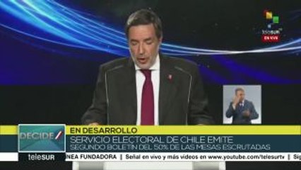 Chile: Piñera suma 36.65% de votos; Guillier 22.59% y Sánchez 20.4%