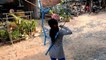 Amazing Girl Uses PVC Pipe Compound BowFishing To Shoot Fish -Khmer Fishing At Siem Reap Cambodia