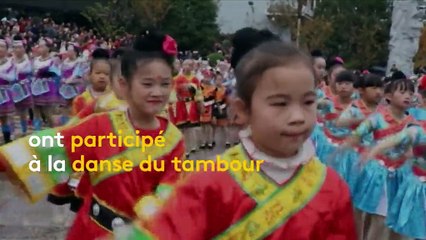 Chine : la spectaculaire "danse du tambour"
