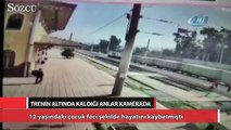 Küçük çocuk trenin altında böyle kaldı