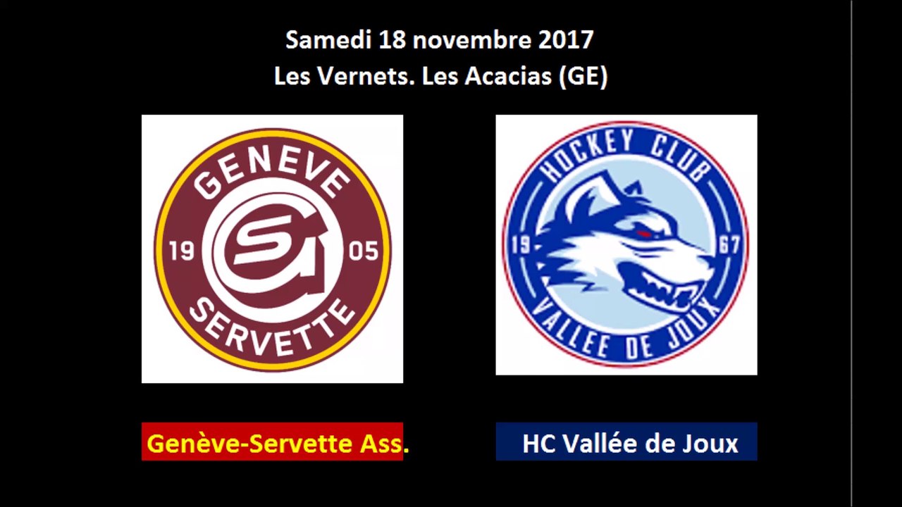18.11.2017: HC Genève-Servette - HC Vallée de Joux (1ère ligue)
