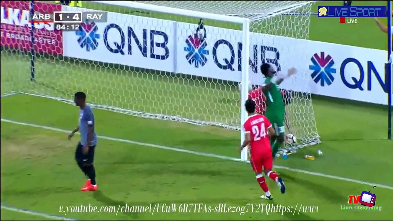 2017-11-19 هدف المحترف في نادي العربي القطري سعد ناطق الثاني  في مرمى الريان الثاني