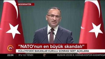 Bakanlar kurulu sonrası sert açıklama