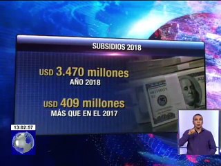 Incremento de Subsidios  para el 2018