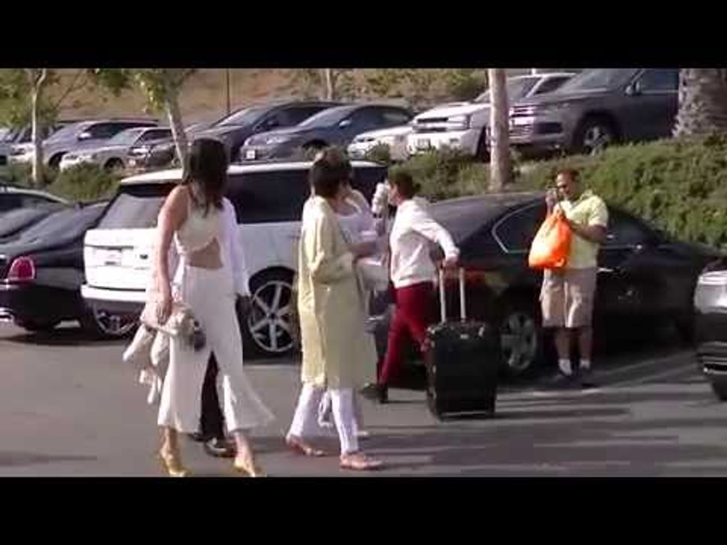 ⁣Kris Jenner, Corey Gamble, Khloe Kardashian and Kendall Jenner arrive at church
