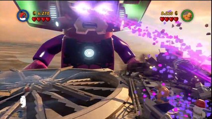 LEGO Marvel Super Heroes Walkthrough Part 15 Good & Bad Vs Final Boss Galus!