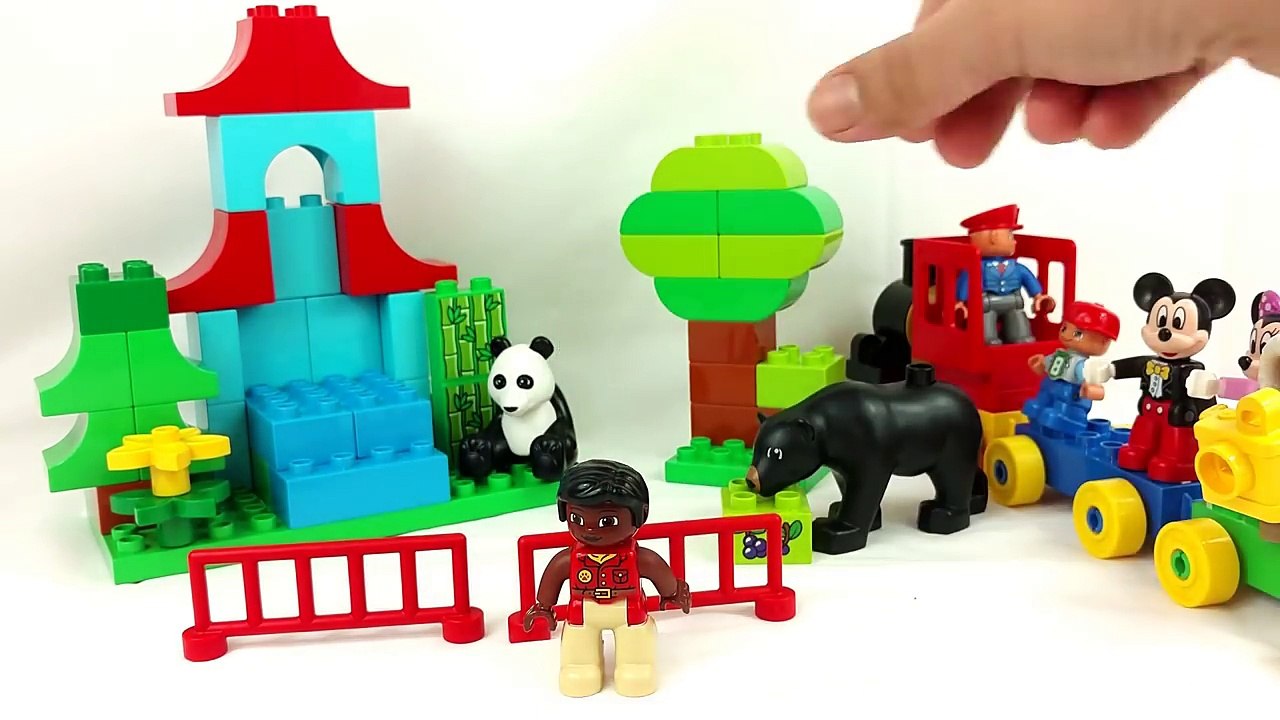 Going To the Zoo/ Mickey And Minnie Go in A train To Safari Zoo/Birthday Bash Lego Duplo Toy Review