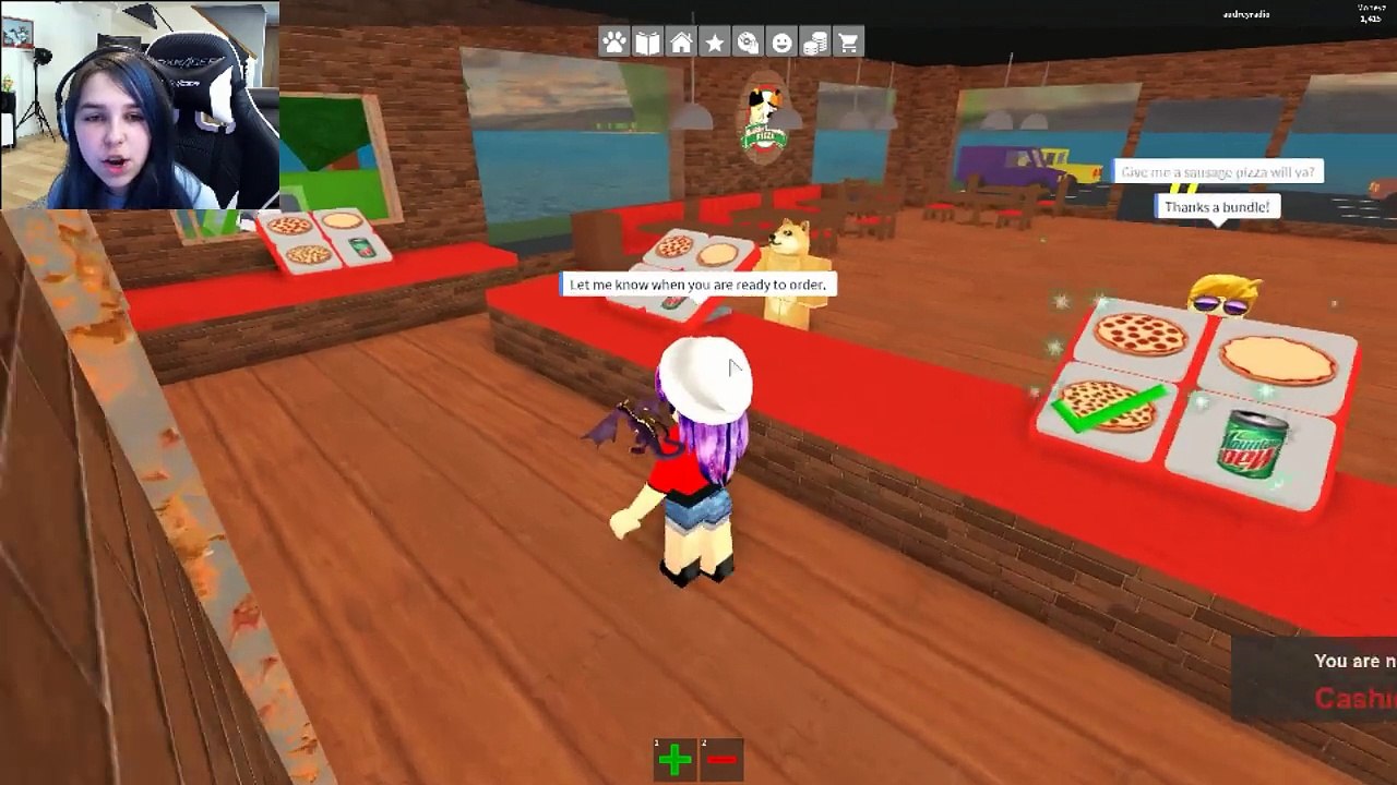 ROBLOX WORK AT A PIZZA PLACE | RADIOJH GAMES & GAMER CHAD | FACECAM