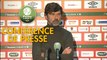 Conférence de presse RC Lens - Chamois Niortais (3-1) : Eric SIKORA (RCL) - Denis RENAUD (CNFC) - 2017/2018