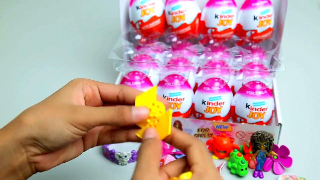 Full Box 24 Surprising Eggs Opening Kinder JOY for Girls