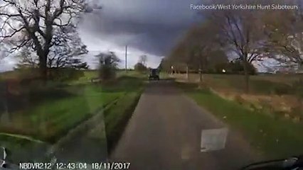 West Yorkshire Hunt Saboteurs have rocks thrown at van