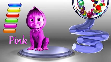Dinosaur Transforms Masha and the Bear Colors for Children Learning With Masha Colors Kids Videos