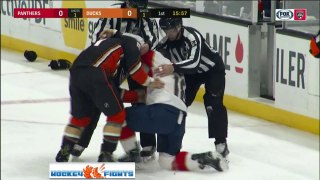 Great NHL Fight !!! Micheal Haley vs. Michael Liambas (11-19-2017) | NHL