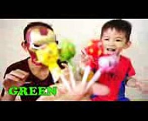 Learn colors with Funny Baby & Lollipops - Finger family song for kids, toddlers and babies